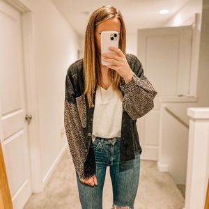 Oversized Black Denim Jacket